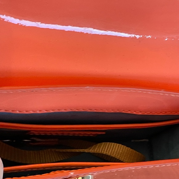 Dooney & Bourke Vibrant Melon Patent Leather Crossbody Bag - Picture 8 of 9